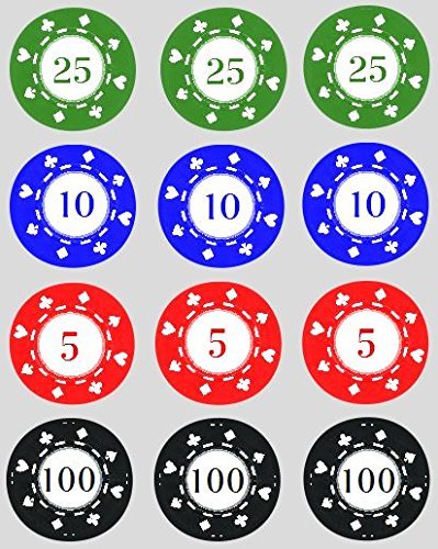 Cookware Dining Bar 24 Casino Poker Chips Cupcake Cake Toppers