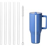 Replacement Straws Fit for Hydrojug traveler 40 oz, Reusable Plastic,Set of 5 Reusable Straws with 1 Cleaning Brushes (40oz)