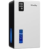 NineSky Dehumidifier for Home, 95 OZ Water Tank, (1000 sq.ft) Dehumidifiers for Bathroom Bedroom Basement with Auto Shut Off,