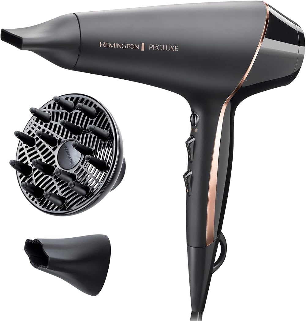 Remington PROluxe Midnight Hair Dryer OPTIheat Ionic 2400W AC9140B Black