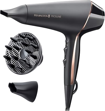 Remington PROluxe Midnight Hair Dryer OPTIheat Ionic 2400W AC9140B Black