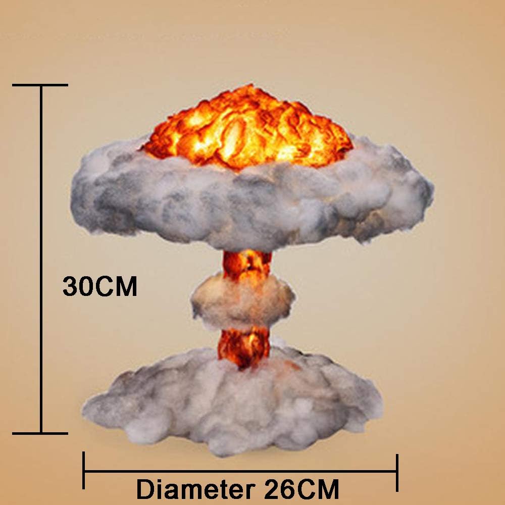 CCDUSE 3D Mushroom Cloud Explosion Lamp Volcanic Decoration Lamp of Nuclear Explosion Atomic Bomb Model 5W