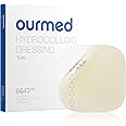 Ourmed Hydrocolloid Bandages Large 4" x 4", 10 Pack Wound Dressing with Self-Adhesive, Fast Healing Patch for Bed Sore, Burn, Blister, Acne Care, Superficial Wound, FSA HSA Eligible