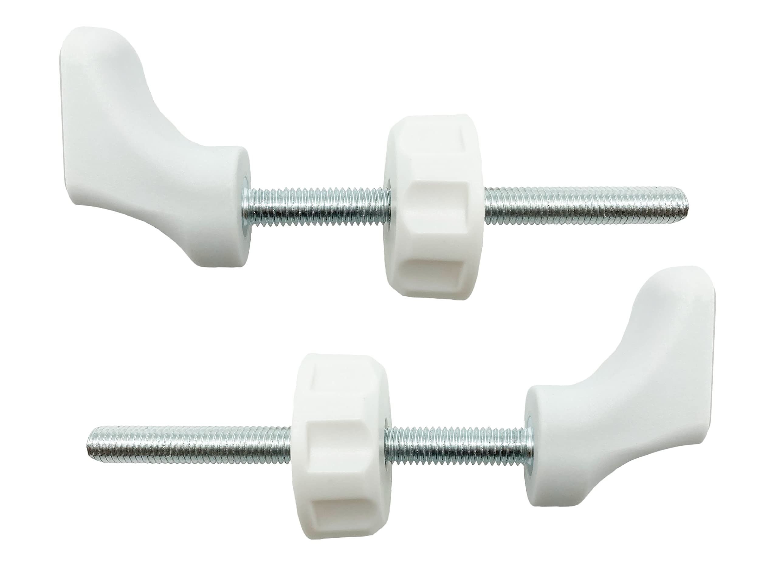 Baby Gate Guru Quarter Round Spindle Rod Adapter 2 Pack for Pressure Mounted Baby and Pet Safety Gates (8mm, White)