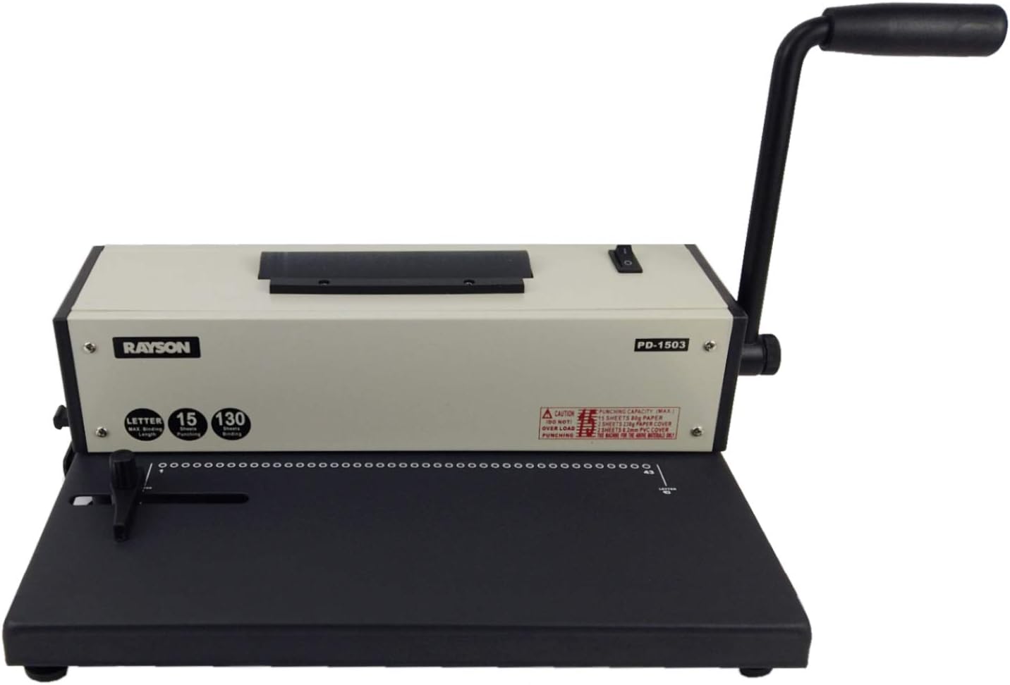 Rayson PD-1503 Coil Binding Machine 4:1 Binder with Electric Coil Inserter : Office Products