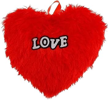 PRACHI Toys Huggable Love Heart Shape Soft Plush Stuffed Cushion Pillow Toy in Red Color