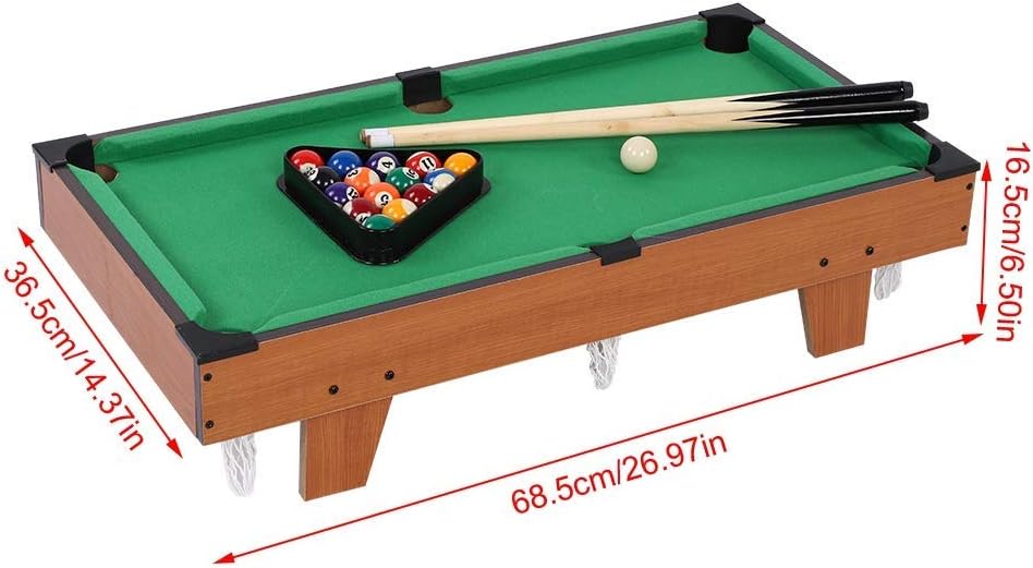 Mini Pool Table Set, Portable Tabletop Billiards Table Snooker Game Set with Pool Cues Balls Parent and Child's Interactive Game for Indoor Sports 26.9714.378.85in : Sports & Outdoors