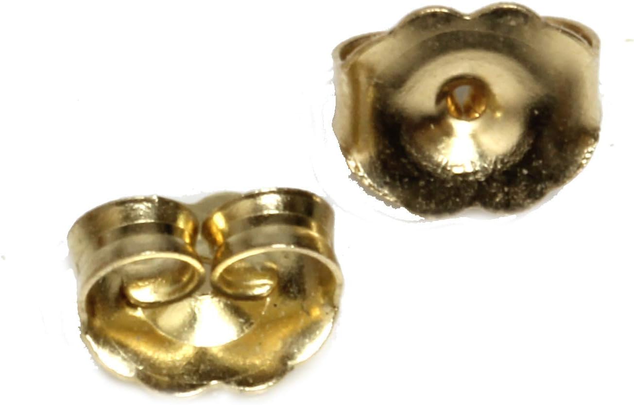 Seven Seas Pearls 14kt Yellow Gold 6mm Backings Findings Secure for Post Safety Locking Butterfly Stoppers