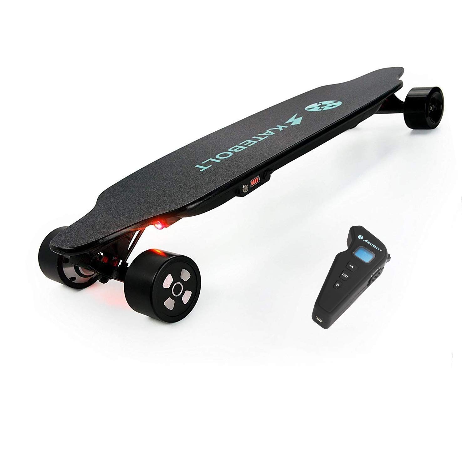 SKATEBOLT Electric Longboard Skateboard for Adults with Digital Remote,Fast Speed AndWith Low Mode, Large Battery for Long Range, Dual Motors Eboard with Taillight for Night Safety