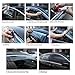 RUIANG VOYAGE for 02-07 Jeep Liberty 4pcs Front & Rear Smoke Sun/Rain Guard Vent Shade Window Visors