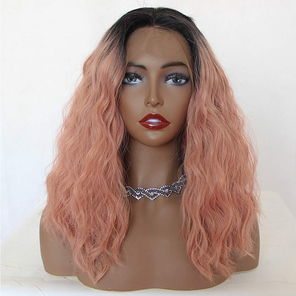 Amazon Com Missyvan Ombre Pink Bob Wavy Wig For Girls Short Hair