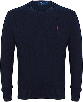 ralph lauren cable knit jumper mens