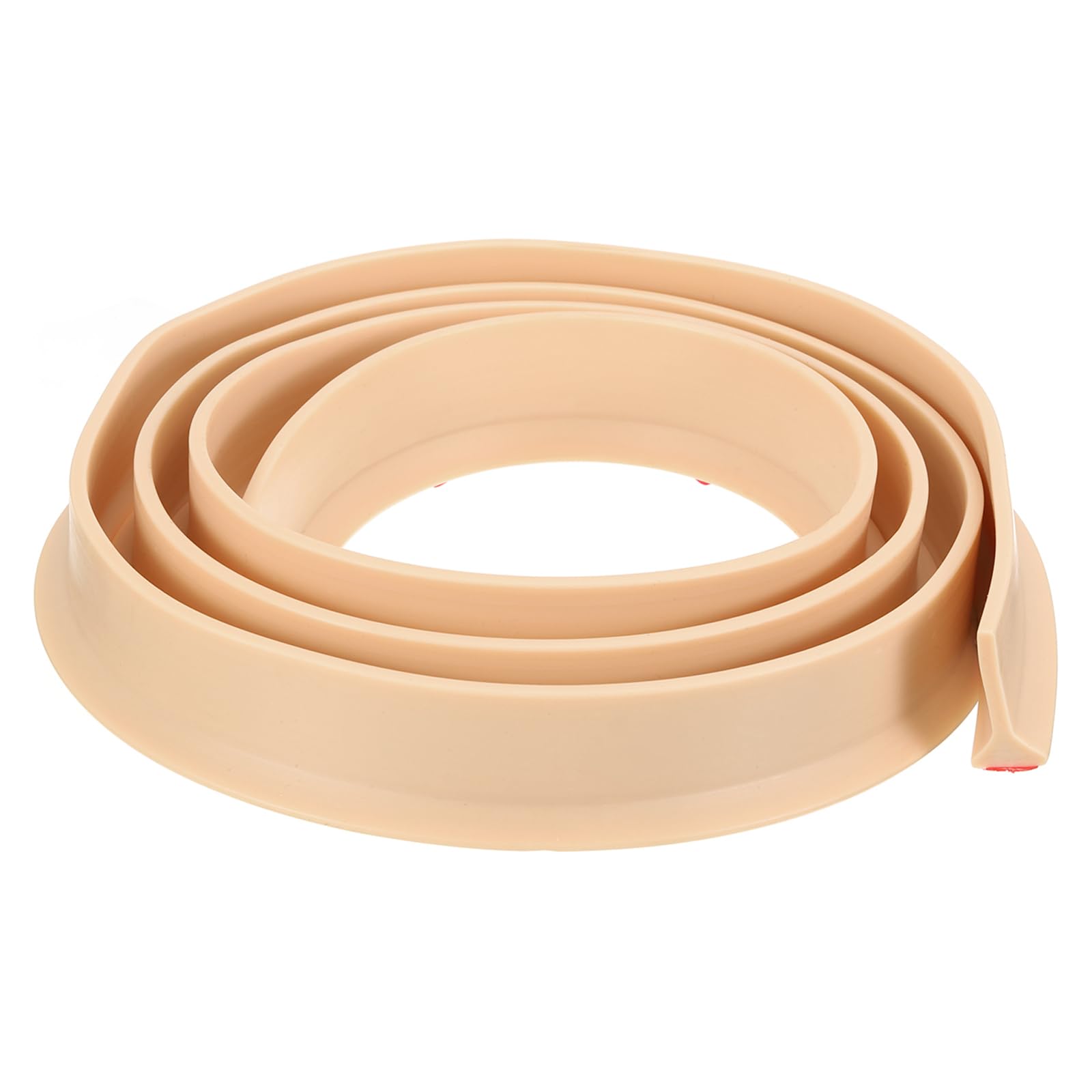 DTGN 67"x0.59"x1.18" (LxWxH) Collapsible Shower Barrier Stopper - 1 Pack - Good for Bathroom Kitchen - L Shape Water Splash Guard Blocker - Khaki