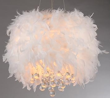 fluffy white light shade