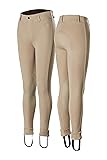 HORZE Nora Girls Riding Pants with Leather Knee