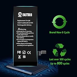 IBESTWIN Battery for iPhone 6, 2200mAh Replacement