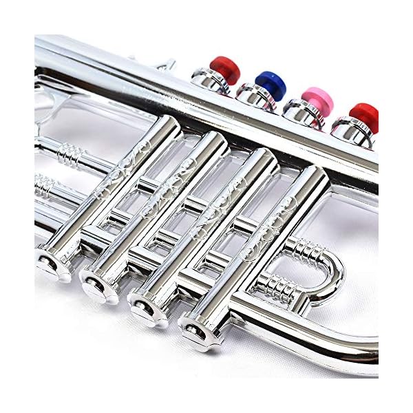 Bontempi-32-3831-4-Notes-Silver-Trumpet-37-cm-Multi-Color-38-cm Bontempi 32 3831 4 Notes Silver Trumpet, 37 cm, Multi-Color, 38 cm