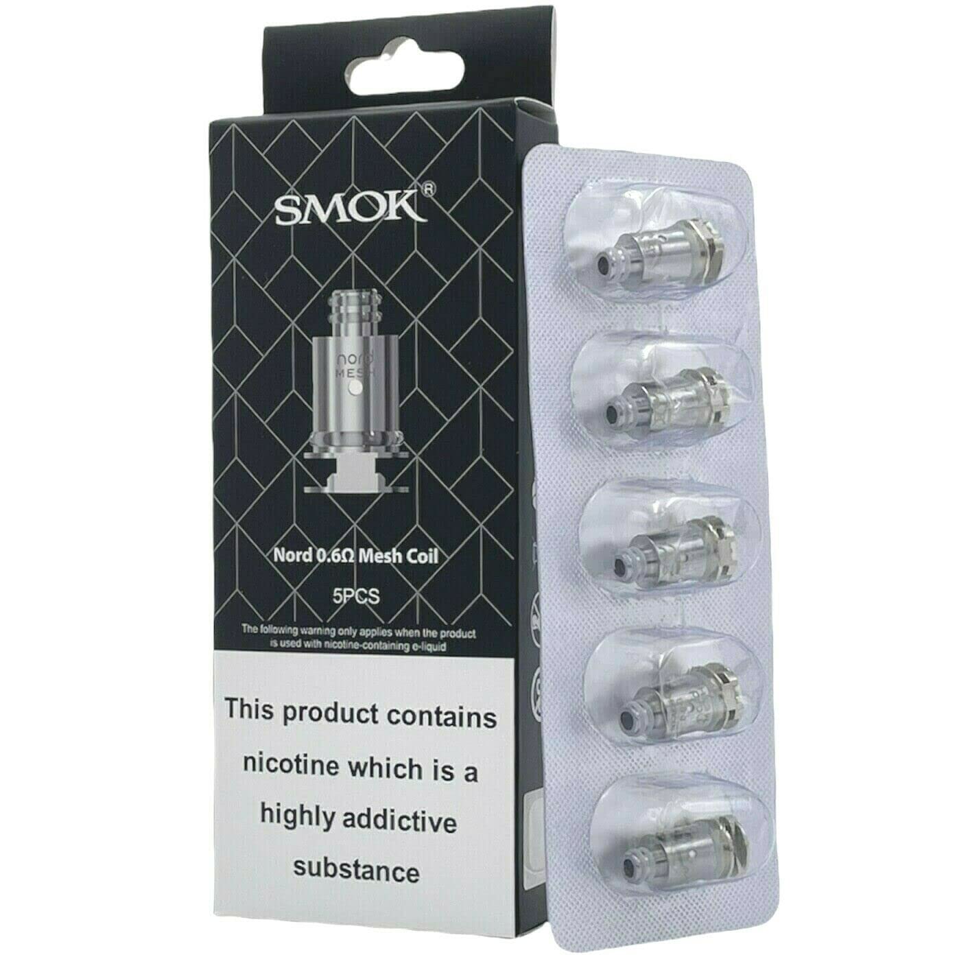 SMOK Spare Coil for Nord TPD Compliant 2ml Capacity - No Battery, No Nicotine (Coil 0.6 Mesh)
