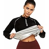 LAZAWG Sauna Suit Womens Long Sleeve Lightweight Zipper Workout Women Sweat Suits for Gym Running Fitness Exercise