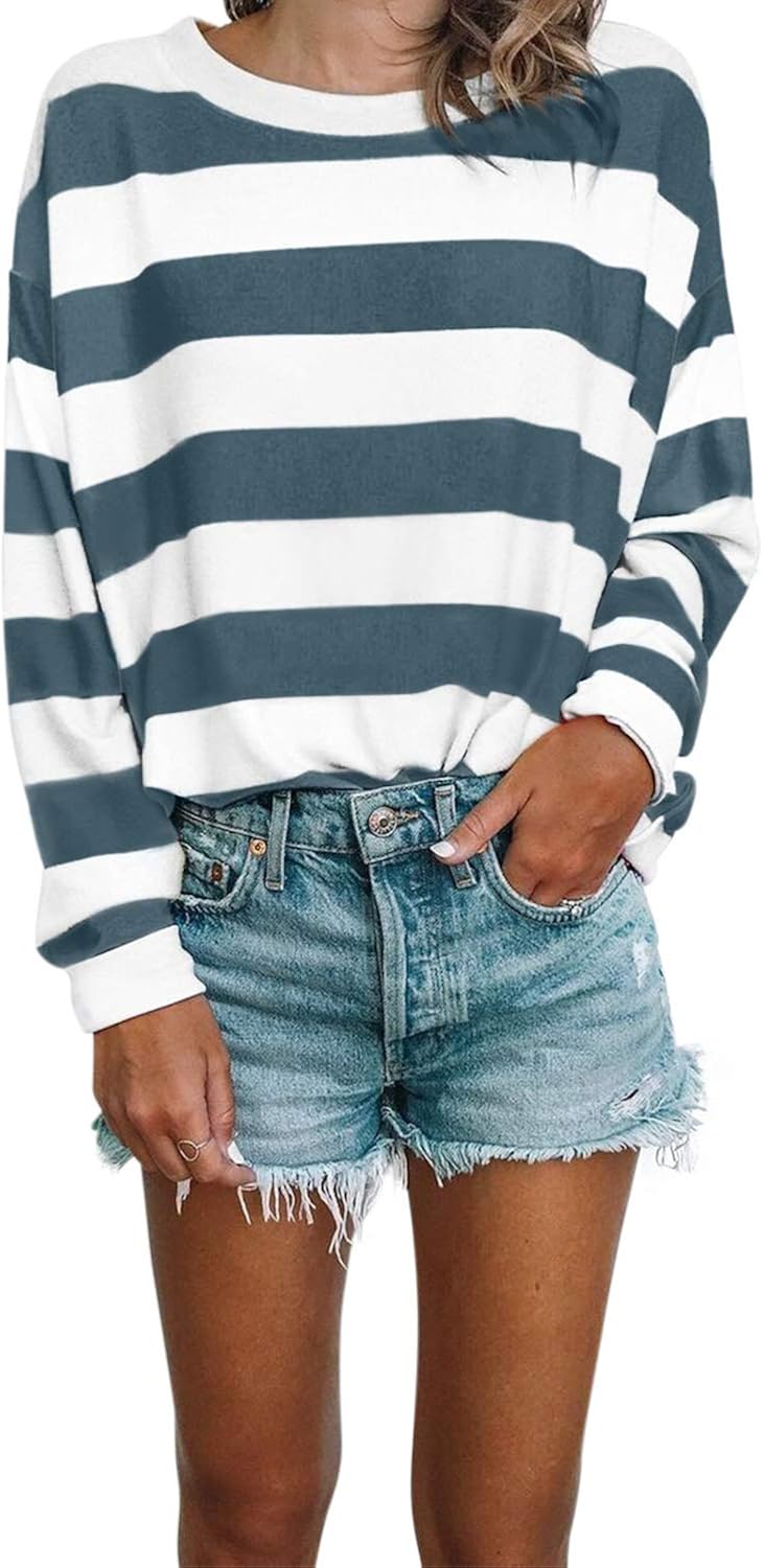 colorful striped denim shorts