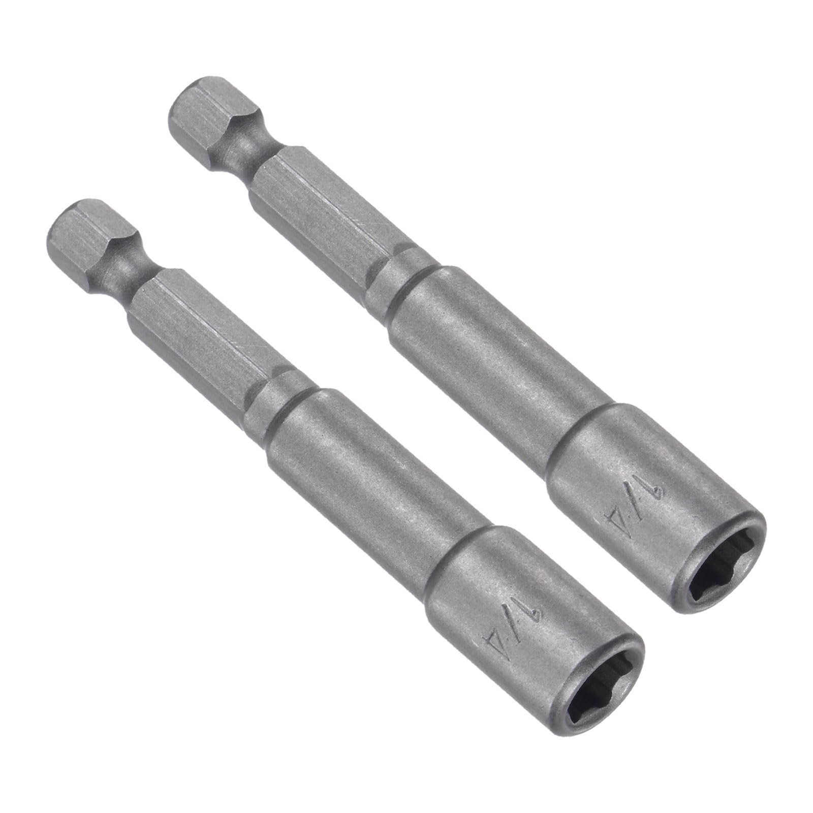 CoCud Quick-Change Nut Setter Driver Bit, 1/4-inch SAE 65mm Length 1/4" Shank, CR-V Magnetic Straight Shank Setter Drill Bits - (Applications: for Auto Repair) - 2pieces