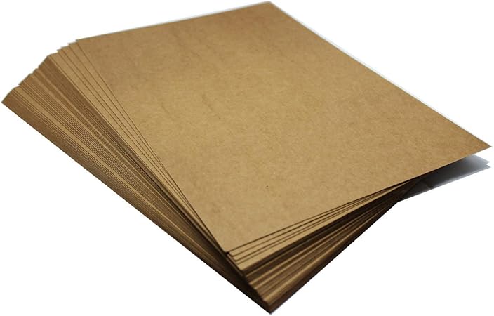 50 vellen - kraftkarton DIN A6 (105 x 148,5 mm) - 400 g/m² (0,7 mm dik) - natuurlijk karton bruin extra sterk - creatief dik karton om te knutselen, scrapbooking