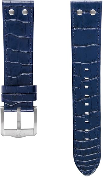 TW Steel Correa de Reloj TWB1302 / TW1302 Cuero Azul 22mm + ...