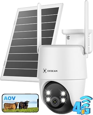 24/7 Enregistrement AOV 4G Camera Surveillance Exterieur sans Fil