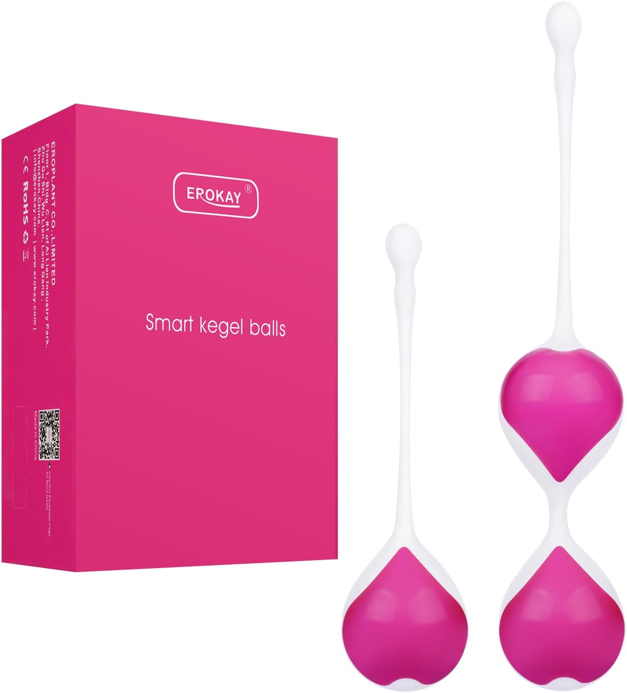 EROKAY Kegel Balls Exercise Weights Kits, Ben Wa Kegel Balls-Medical Grade Silicone Kegel Weights for Post Pregnancy Recovery for Women (Rosy)