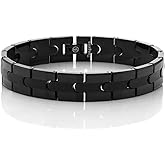 Classic Men's Tungsten Ionic Plated ALL SHINY BLACK Bracelet