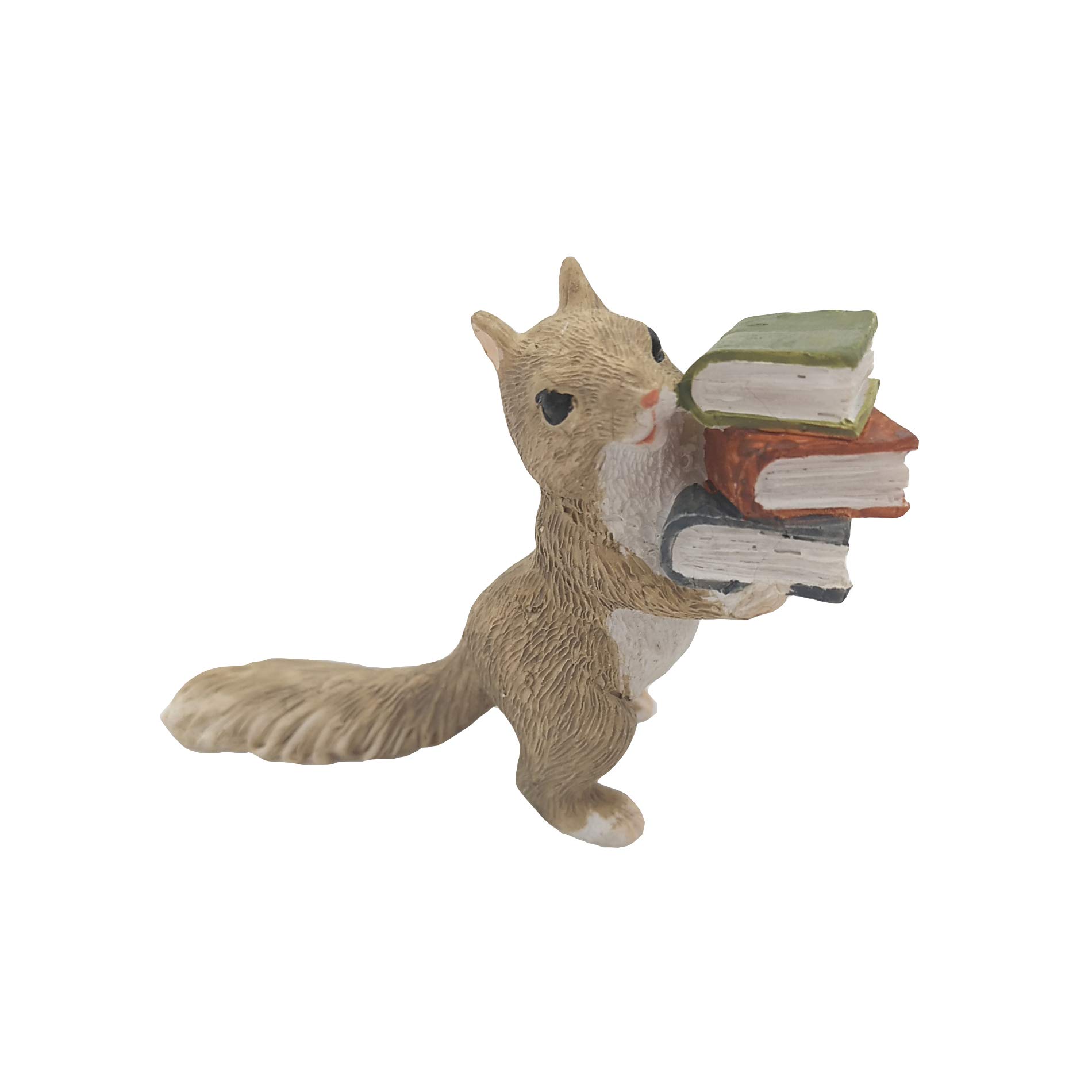 Gemmia Miniature Fairy Garden Squirrel Figurine- Mini Love Study Squirrel