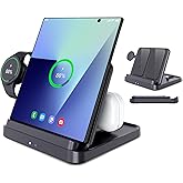 voppton for Samsung Galaxy Z Fold 7 6 5 4 Wireless Charger Station, Foldable 3 in 1 Wireless Charging Stand for Z Flip7 S25 Ultra/Galaxy Watch/Galaxy Buds, Charger Stand Dock for Travel