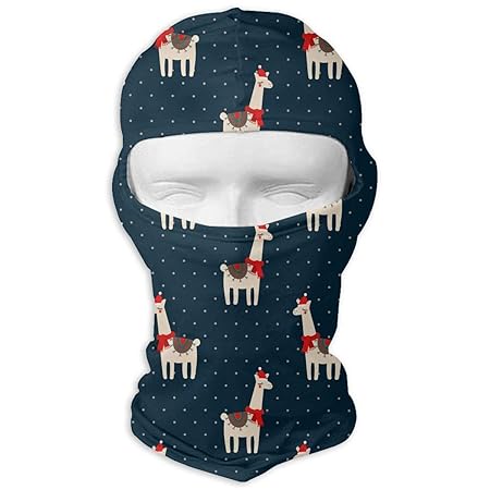 Xukmefat Vollmaske Ski Mask Atmungsaktiv Schnell trocknend Lama Hat Child Drawing Style Men Women