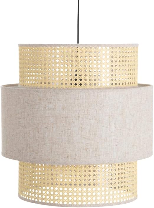 lampara de techo rejilla vintage tela