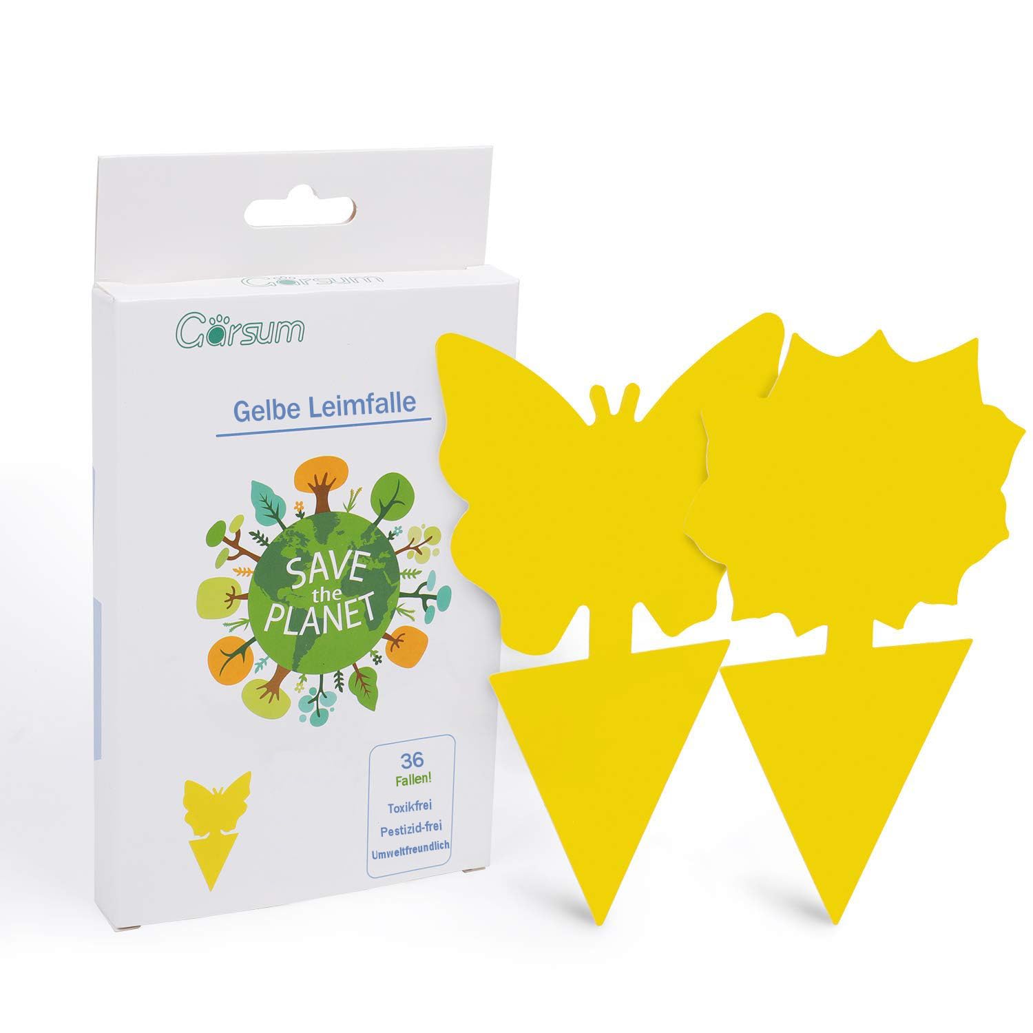 Photo 1 of Garsum Fruit Fly Sticky Trap for Indoor and Outdoor, 36 Pack Fungus Gnat Killer for Houseplant,Mosquitos, Flying Insect, White Flies