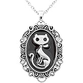 Controse Victorian Cat Cameo Necklace – Unique Gothic Jewelry for Cat Lovers