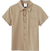 MoFiz Boys Short Sleeve Button Down Shirts Collared Beach Shirt