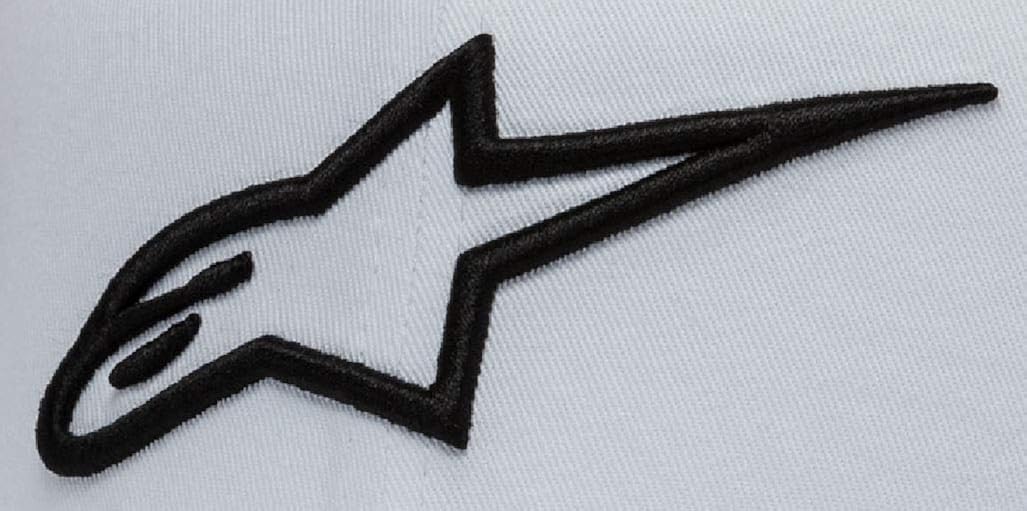 Alpinestars Men's Bill Snap Back Flat Embroidered Logo Flexfit Hat, Corp Trucker Black, One Size: Clothing