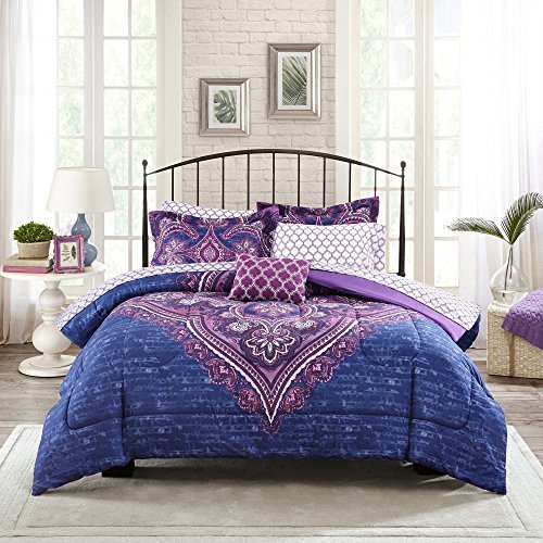 Top medallion twin comforter set