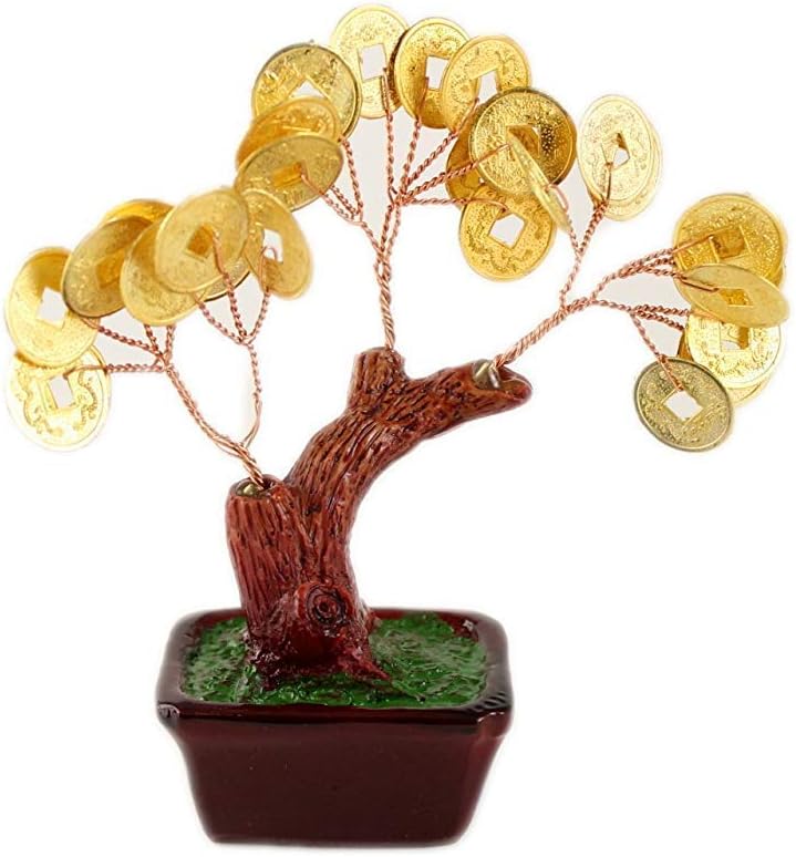 Lam Tat Small Gold iChing-Coin Resin Money Tree (Design 3)