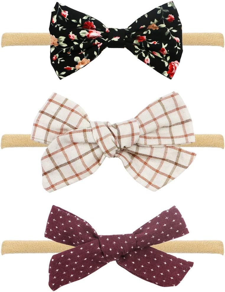 Baby Girl Headbands and Bows, Nylon Headbands, Hair Accessories for Newborn Toddler Girls