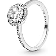 PANDORA Classic Elegance Ring, Sterling Silver, Clear Cubic Zirconia, Size 8.5