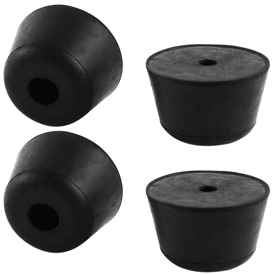 sourcing map Conical Cap Furniture Table Leg Tips Foot Pad 50x40x30mm 4pcs Black