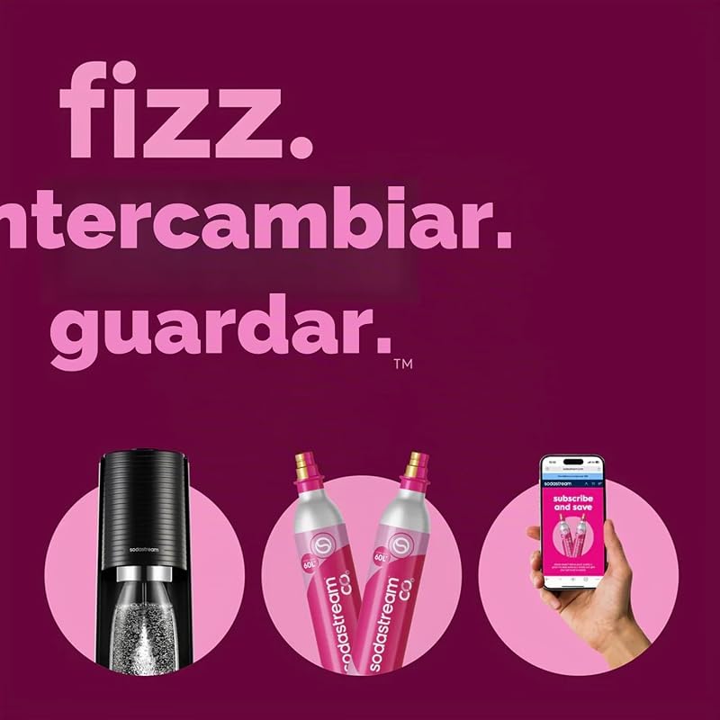 Terra – Máquina para fazer água com gás e bebidas, pretas