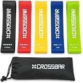 Crossbar Resistance Loop Bands for Working Out &ndash; 5 Levels Elastic Exercise Bands for Fitness, Yoga, Pilates, Physical Therapy &amp; Home Workouts