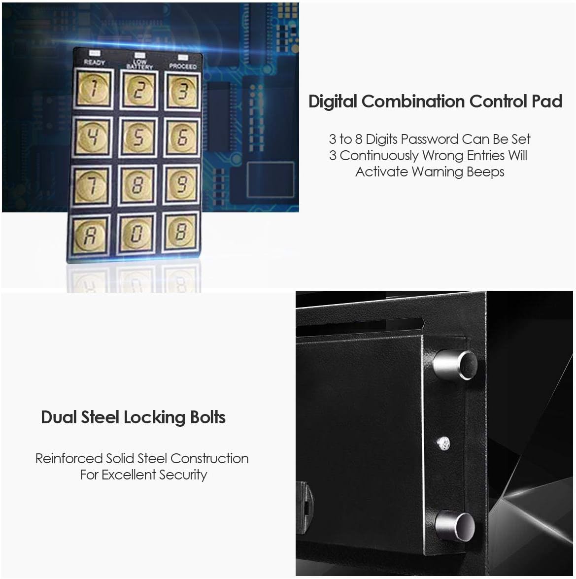 Giantex 14" Digital Depository Drop Gun Jewelry Home Hotel Lock Cash Safe Box (Black) - - 