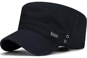YeeHeen Cadet Hat Flat Top Hats Army Military Caps for Men Women