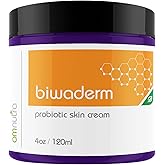 OmNutra Biwaderm Probiotic Skin Cream - 4OZ Organic Based Topical Probiotics for Skin Care Eczema Treatment Psoriasis Treatment for Folliculitis Treatment Pure Aloe Vera Gel 4oz
