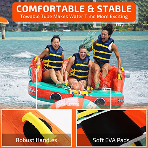 Swonder 3 Person Towable Tubes for Boating, Water Tubes for Boats to