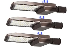 JC-LGL LED Parking Lot Light 200W 3 Pack, LED Shoebox Light 28000LM 5000K Daylight, IP65 Waterproof Dusk to Dawn Parking Lot Light with Slip Fitter, Outdoor Street Light for Parking Lot Stadium